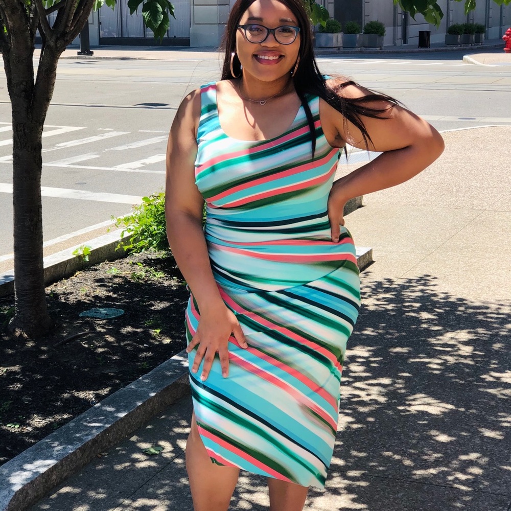 Knee length summer tank dress